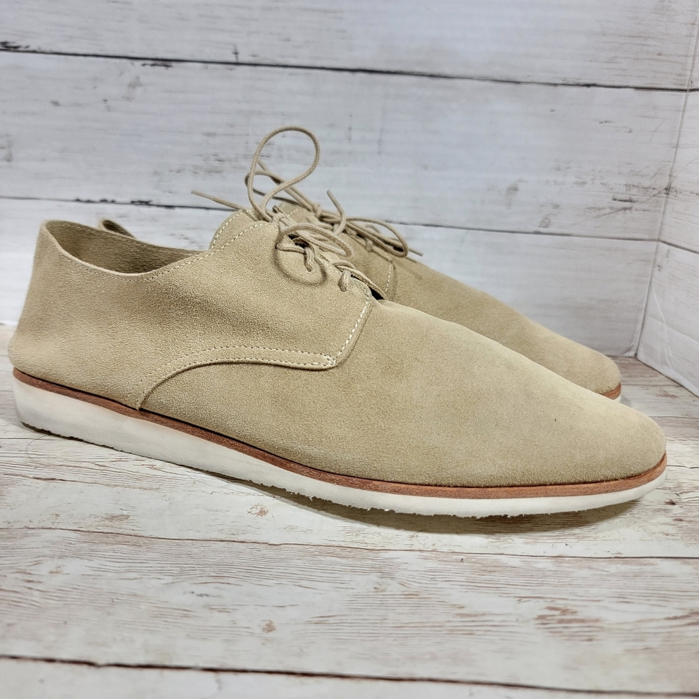 Nisolo Lightweight Flex Travel Derbys In Stone Suede EU 41